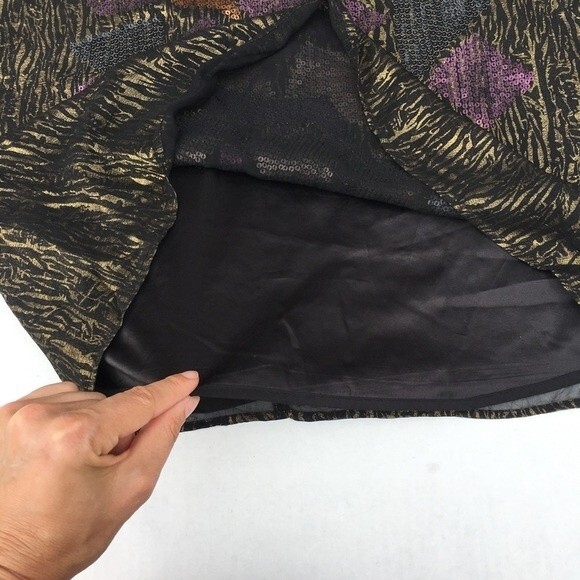 Miss Me Sequin Embellished Overlay Shift Moody Fairy Grunge Dress L NWOT - Picture 7 of 12